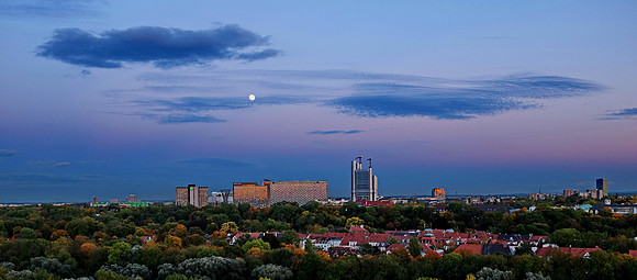 Munich with moon