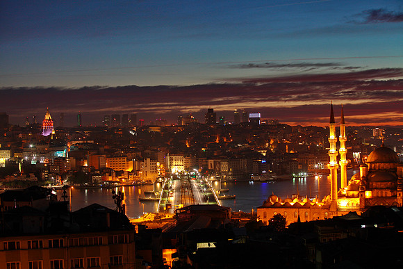 Istanbul Galata Bridge in the Morning